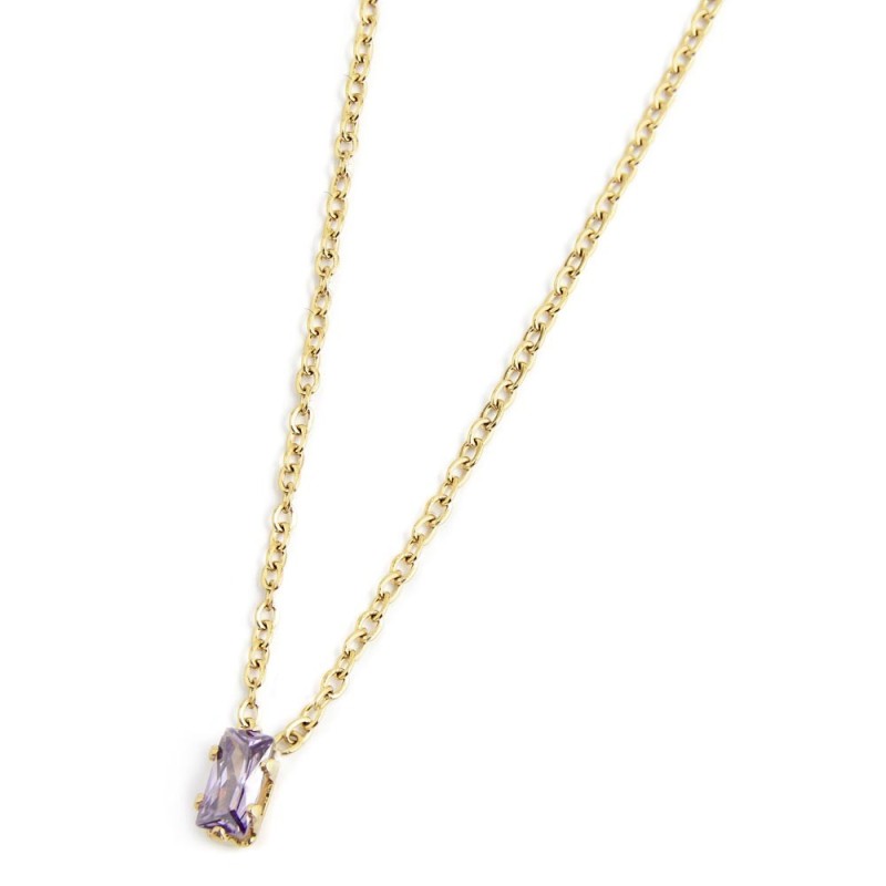 Collana donna Marlù in acciaio dorato e cristallo 2CN0048G-P
