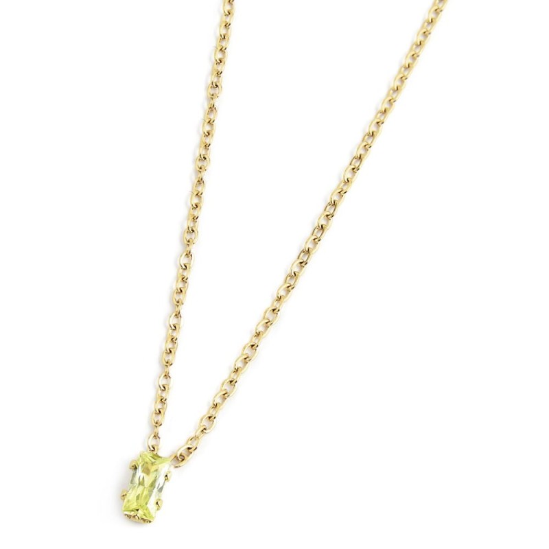 Collana donna Marlù in acciaio dorato e cristallo 2CN0048G-V