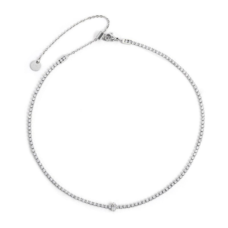 Collana tennis donna Marlù in acciaio e zirconi 2CO0076-W