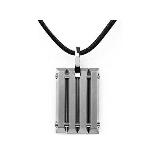 Collana Chimento uomo in acciaio e cordino nero 2G03814ZZ5500