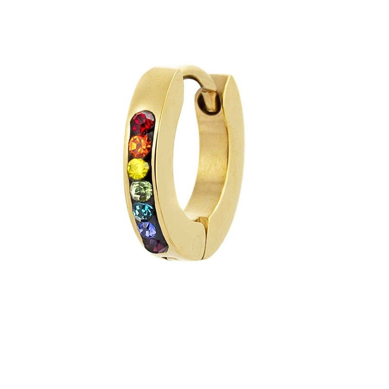 Mono orecchino donna Marlù Basi in acciaio e cristalli 2OR0058G-RGB