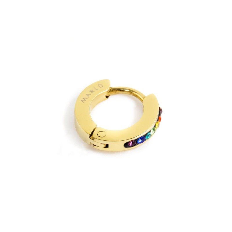 Mono orecchino donna Marlù Basi in acciaio e cristalli 2OR0058G-RGB
