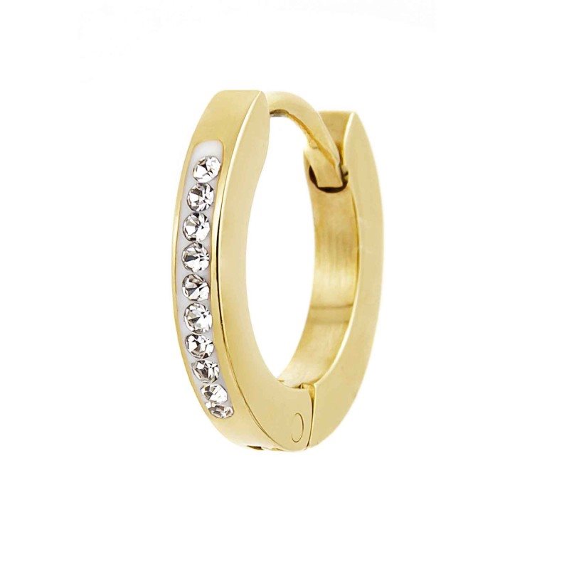 Orecchini donna Marlù in acciaio dorato e cristalli 2OR0059G-W