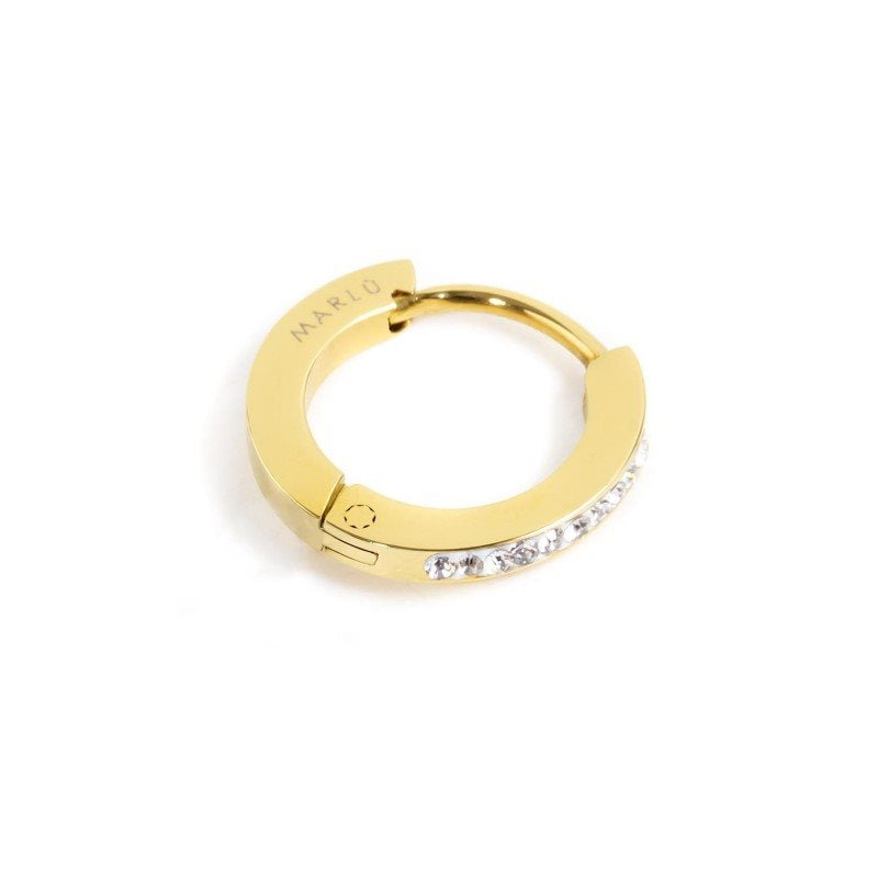 Orecchini donna Marlù in acciaio dorato e cristalli 2OR0059G-W