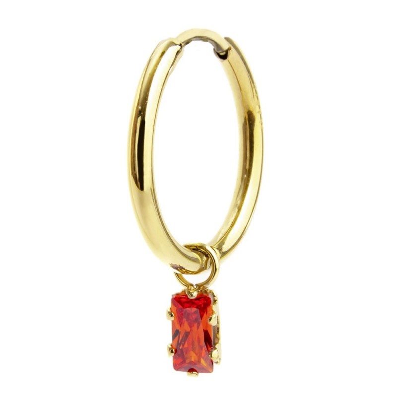 Monorecchino a cerchio donna Marlù Be Woman in acciaio e cristallo 2OR0090G-H