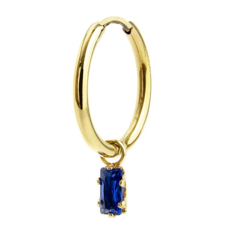 Monorecchino a cerchio donna Marlù Be Woman in acciaio dorato e cristallo 2OR0090G-B