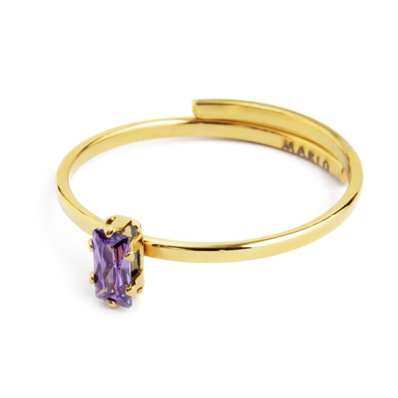 Anello donna Marlù Be Woman in acciaio dorato e cristallo 2AN0046G-P