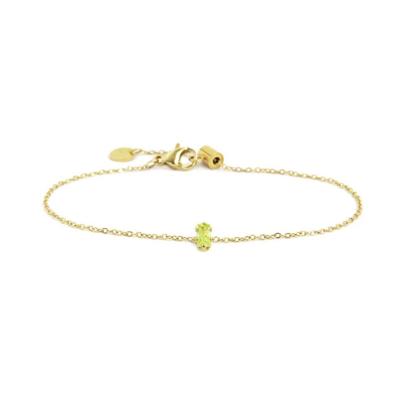 Bracciale donna Marlù in acciaio dorato con cristallo 2BR0100G-V