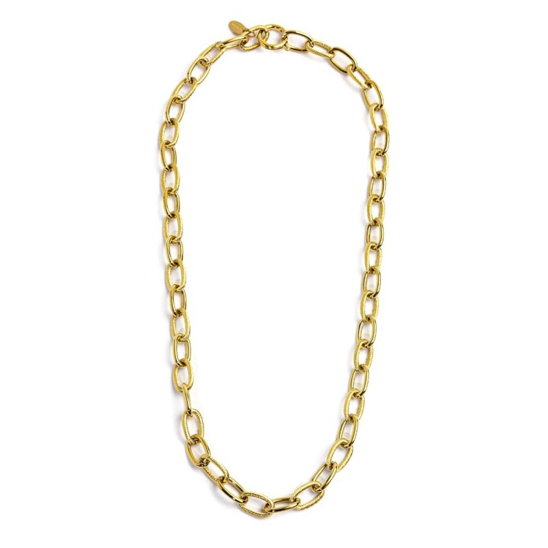 Collana a catena donna Marlù Vision in acciaio dorato 2CA0027G