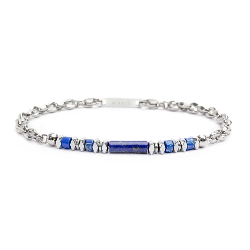 Bracciale uomo Marlù in acciaio e lapis 30BR0016-B