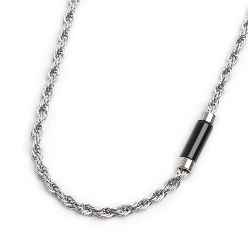 Collana uomo Marlù in acciaio con onice nero 30CN0009-N