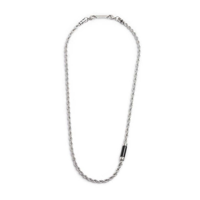 Collana uomo Marlù in acciaio con onice nero 30CN0009-N