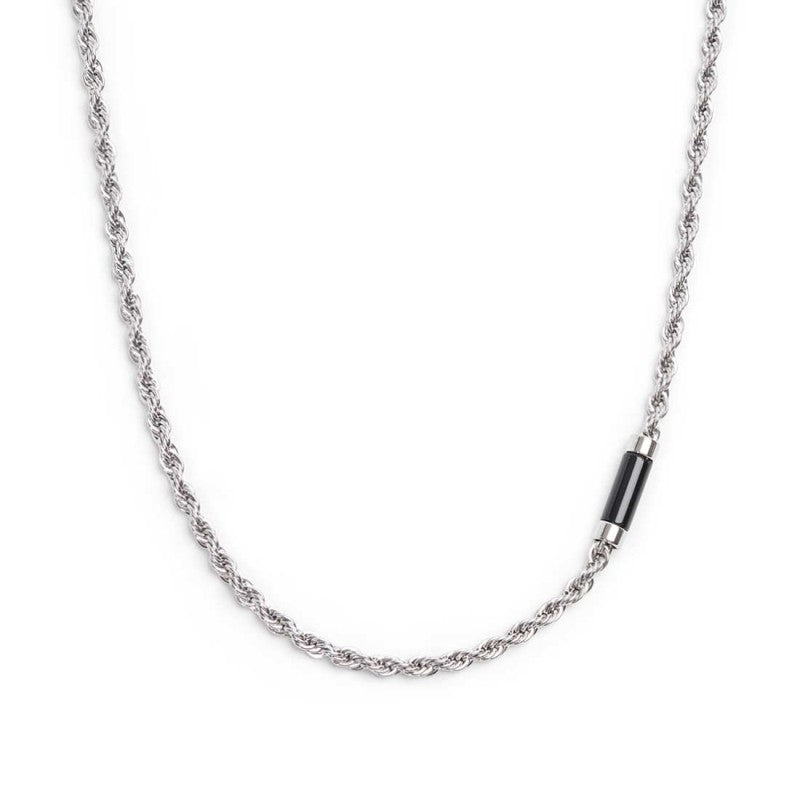 Collana uomo Marlù in acciaio con onice nero 30CN0009-N