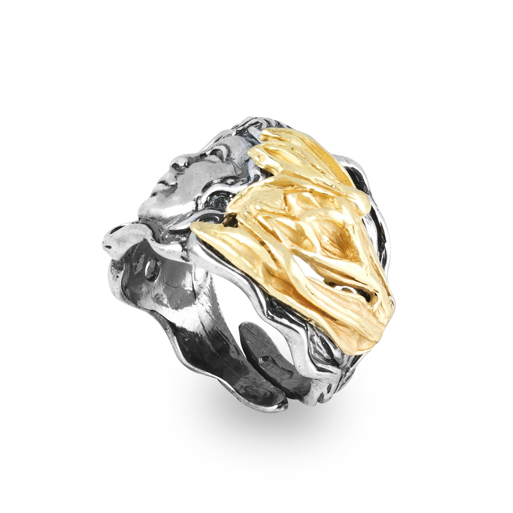 Anello donna Gerardo Sacco mese gennaio in argento bicolore 31128