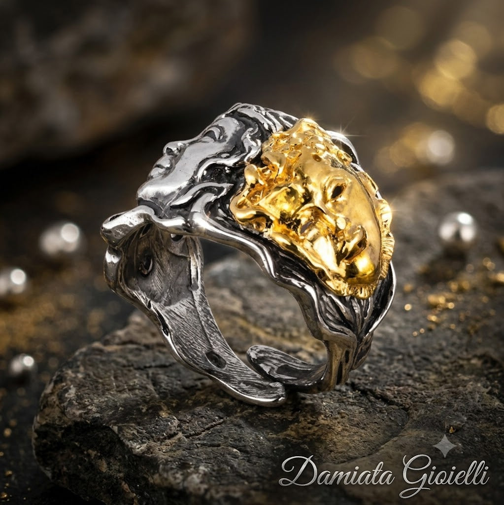 Anello donna Gerardo Sacco mese di febbraio in argento bicolore 31129