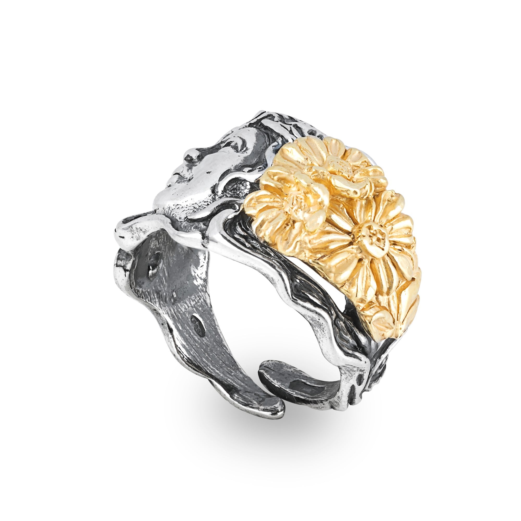 Anello donna Gerardo Sacco mese di aprile in argento bicolore 31131