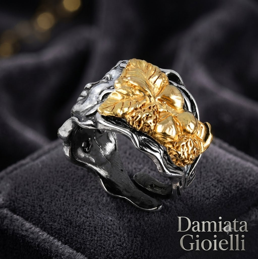 Anello Gerardo Sacco mese di ottobre in argento bicolore 31137