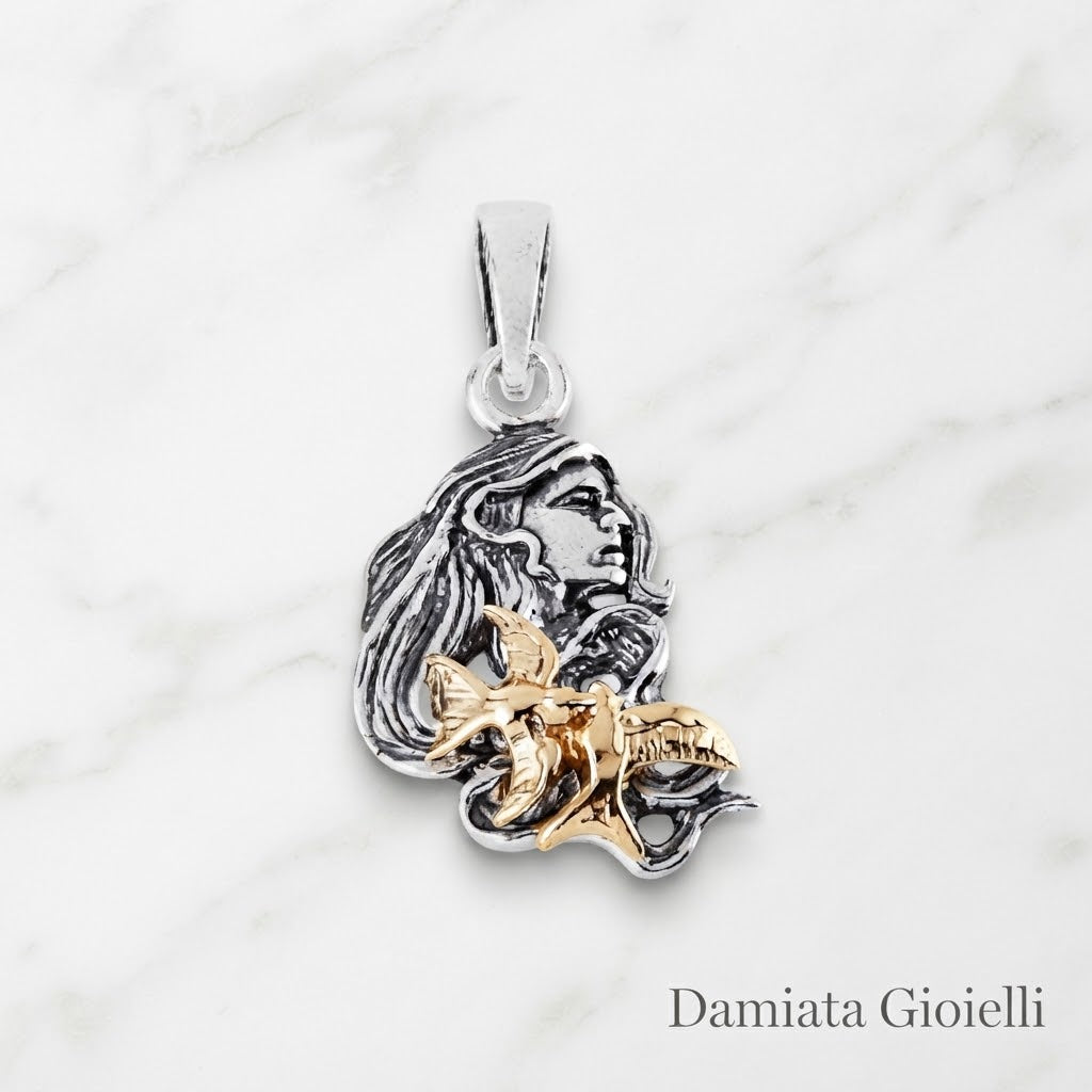 Charm donna Gerardo Sacco donna mese di marzo in argento bicolore ref. 31171