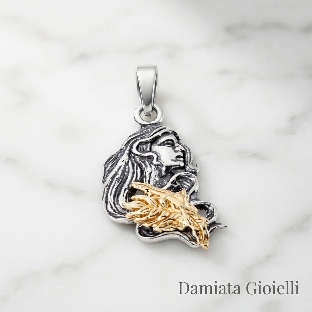 Charm donna Gerardo Sacco donna mese di giugno in argento bicolore ref. 31174