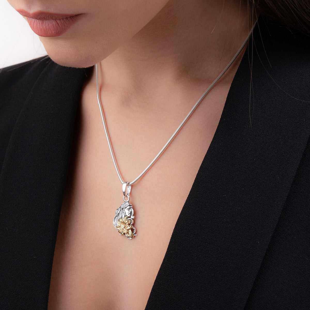Charm donna Gerardo Sacco donna mese di agosto in argento bicolore ref. 31176