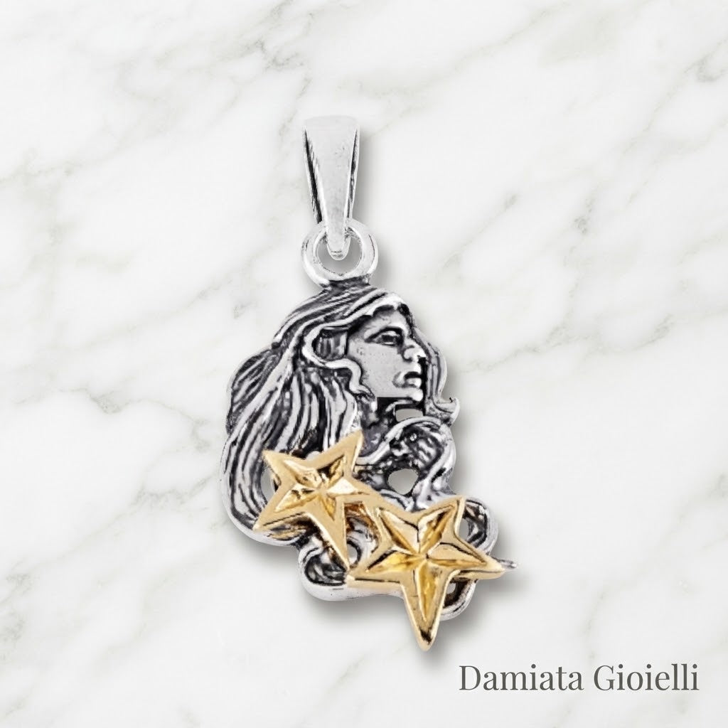 Charm donna Gerardo Sacco donna mese di dicembre in argento bicolore ref. 31180