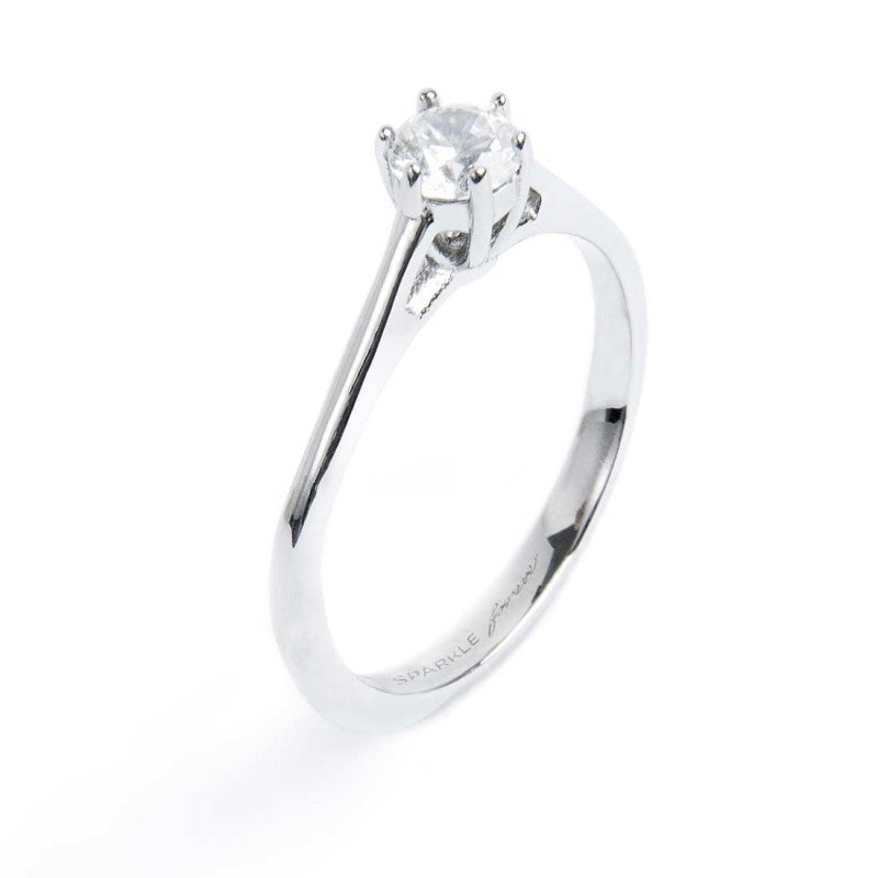 Anello solitario donna Marlù in acciaio e zircone 31AN0008W-16
