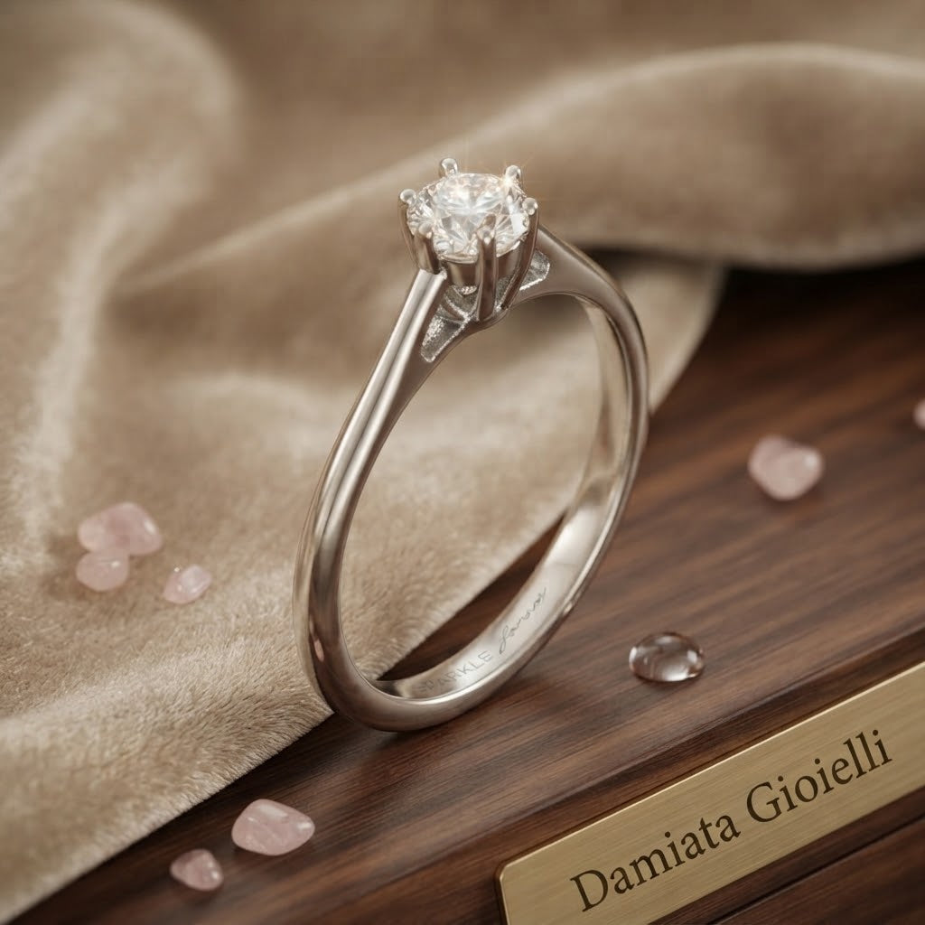 Anello solitario donna Marlù in acciaio e zircone ref. 31AN0008W-16