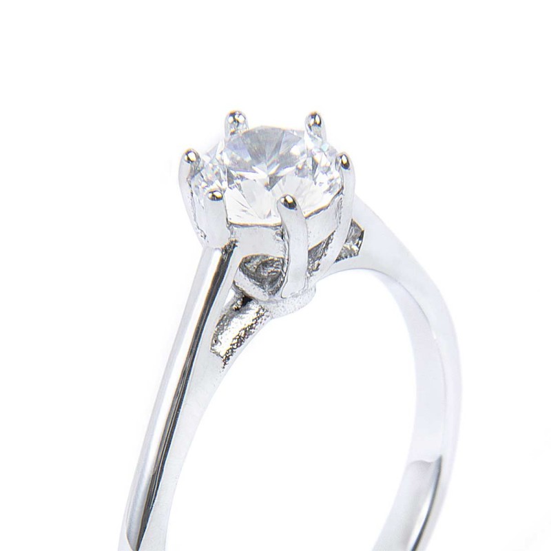 Anello solitario donna Marlù in acciaio e zircone 31AN0009W-12