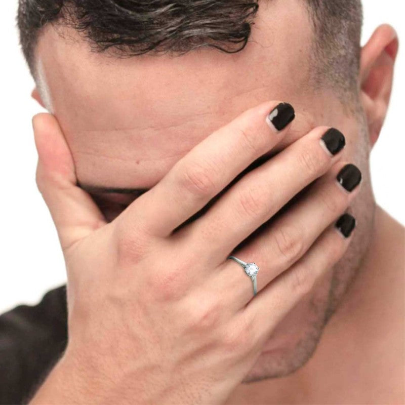 Anello solitario donna Marlù in acciaio e zircone 31AN0009W-20