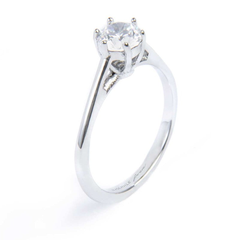 Anello solitario donna Marlù in acciaio e zircone 31AN0009W-10