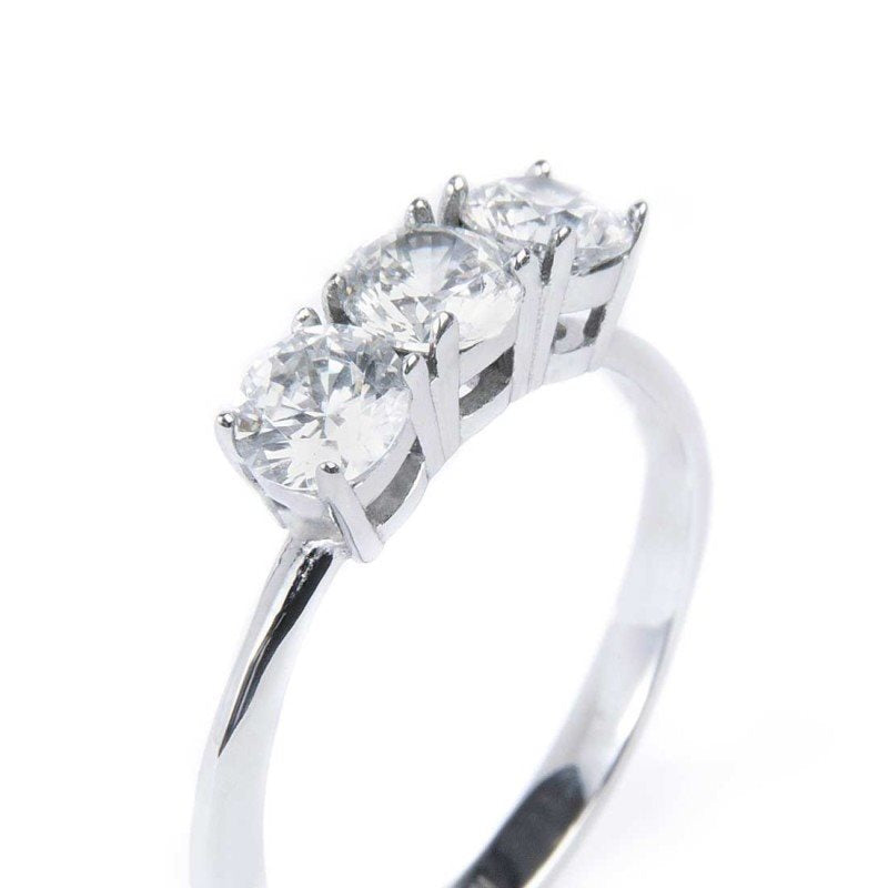 Anello trilogy donna Marlù in acciaio e zirconi 31AN0011W-10
