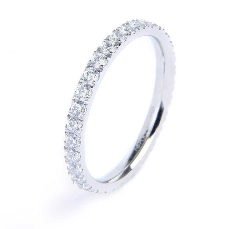 Anello fedina unisex Marlù in acciaio e zirconi 31AN0013W-10