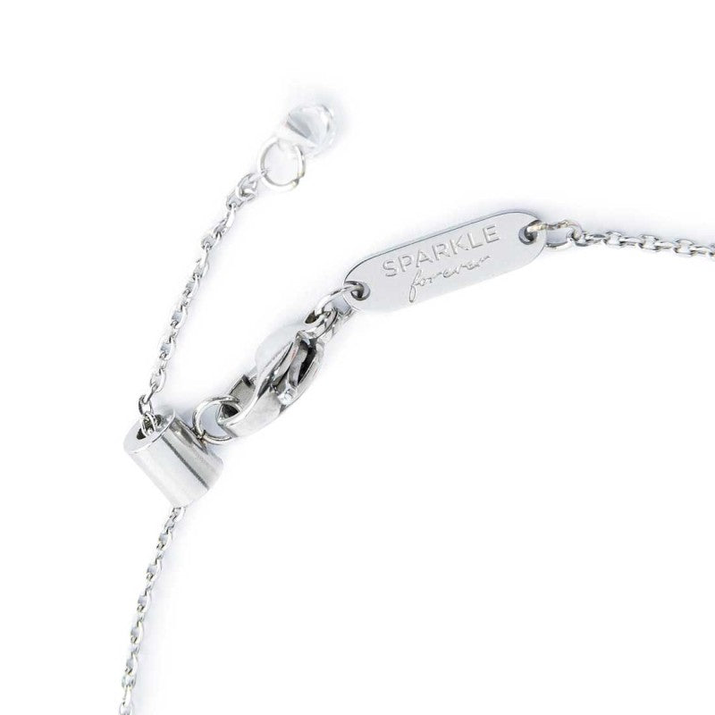 Bracciale infinito unisex Marlù in acciaio e zirconi bianchi 31BR0021-W