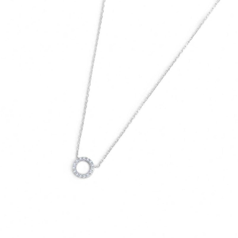 Collana unisex Marlù in acciaio e zirconi bianchi 31CN0014-W