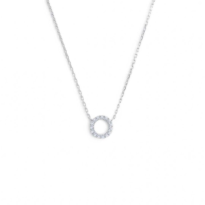 Collana unisex Marlù in acciaio e zirconi bianchi 31CN0014-W