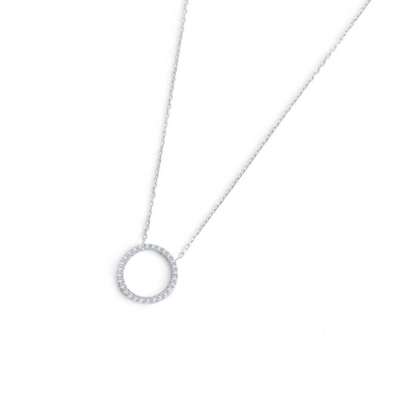 Collana unisex Marlù in acciaio e zirconi bianchi 31CN0015-W