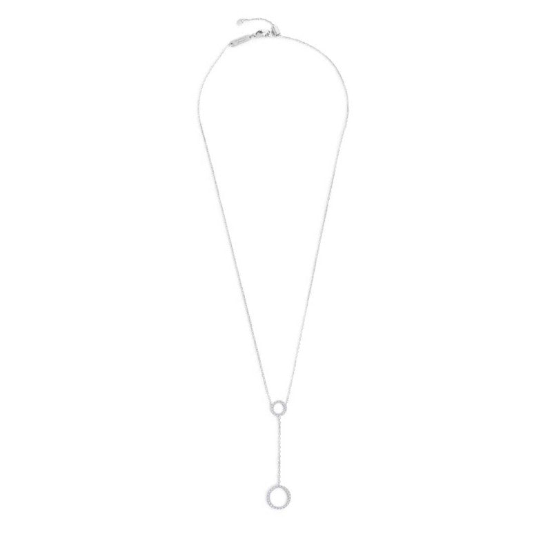 Collana unisex Marlù in acciaio e zirconi bianchi 31CN0016-W