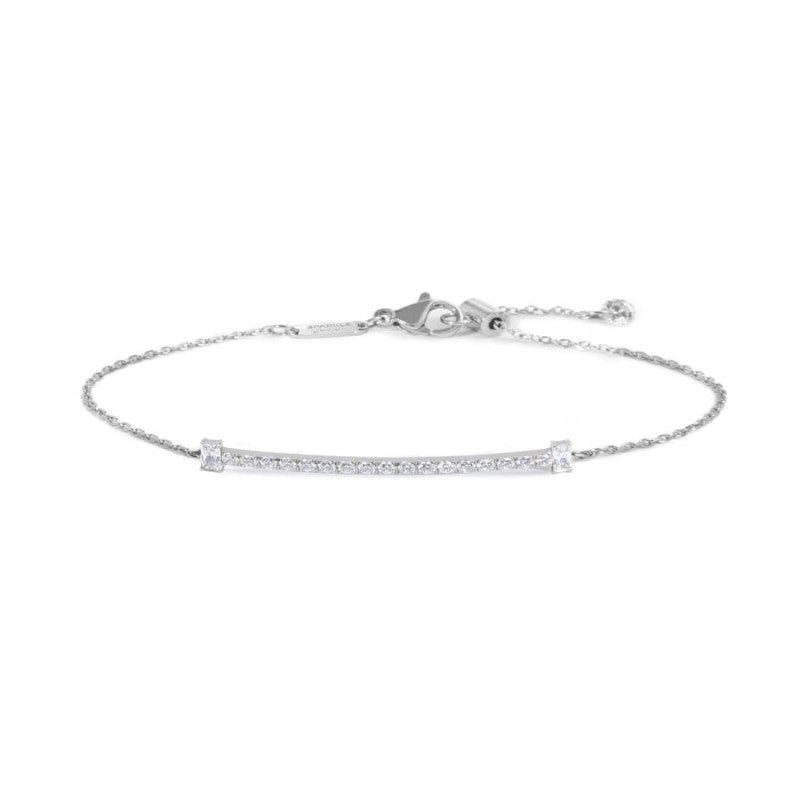 Bracciale donna Marlù in acciaio e zirconi bianchi 31BR0019-W