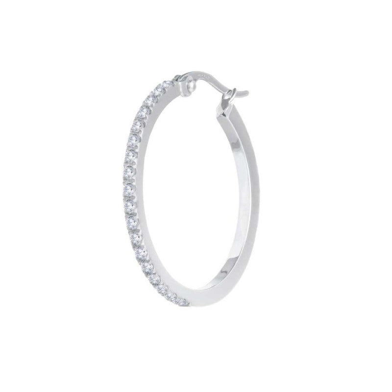 Monorecchino a cerchio unisex Marlù in acciaio dorato e zirconi 31OR0027-W