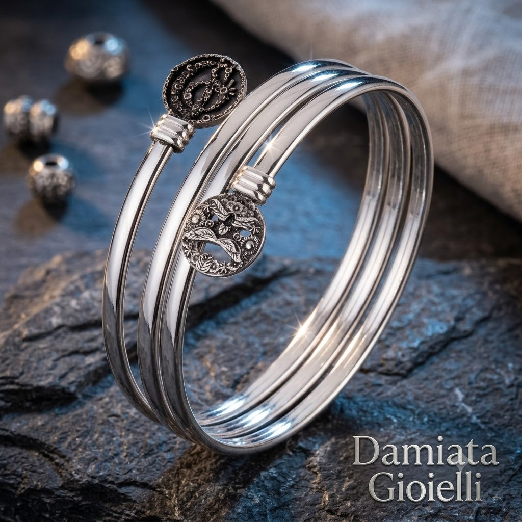 Bracciale rigido donna Gerardo Sacco in argento 32385