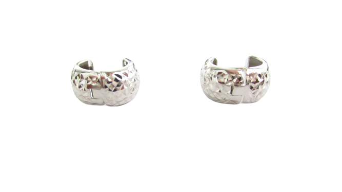 Orecchini a cerchio donna Damiata Gioielli in oro bianco 325/102/19