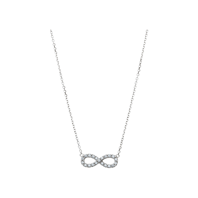 Collana con infinito donna Damiata Gioielli in oro bianco 325/102/7