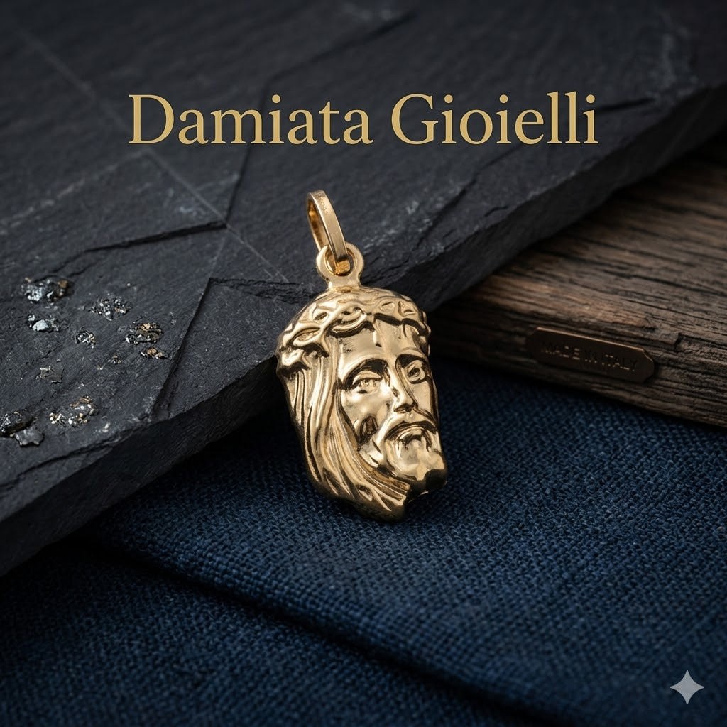 Ciondolo viso di Cristo unisex Damiata Gioielli in oro giallo 326/7/102