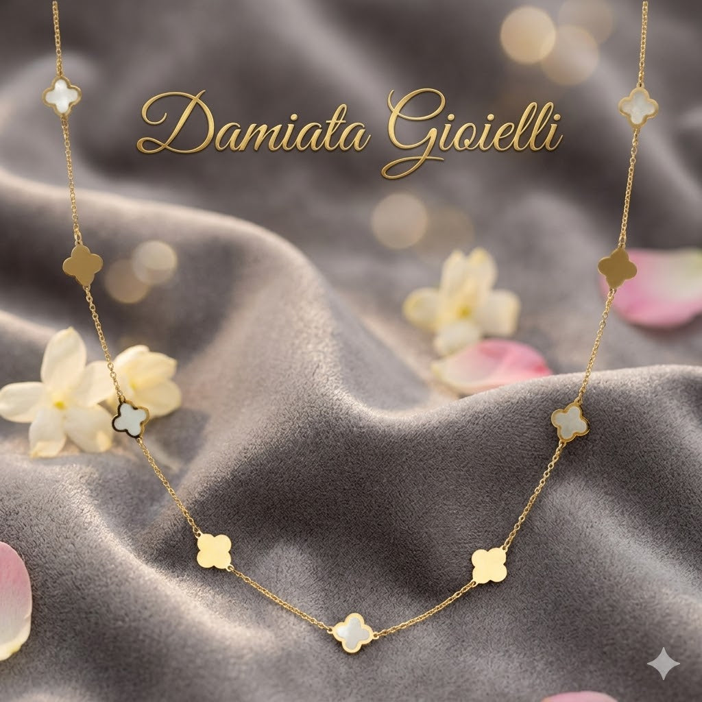 Collana con charm donna Damiata Gioielli in oro giallo e zirconi 327/102/6