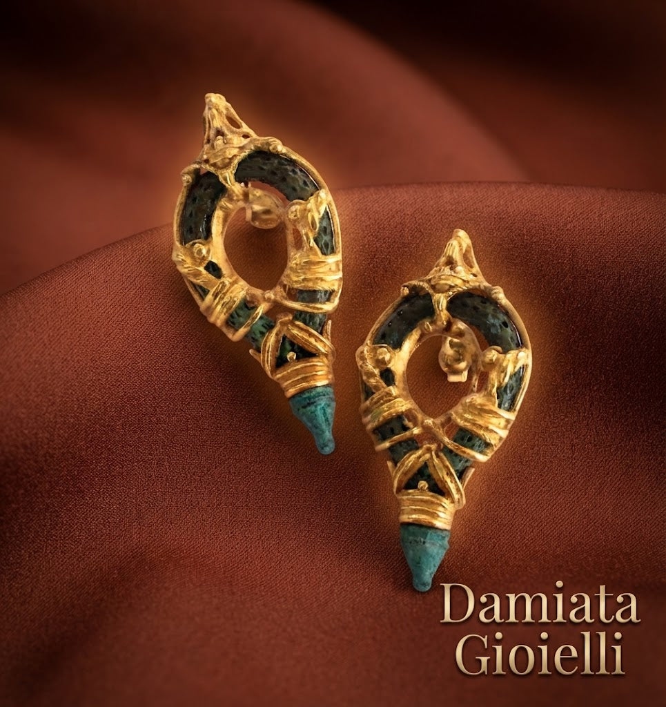 Orecchini pendenti donna Damiata Gioielli in oro giallo e bronzo ref. 3277/102