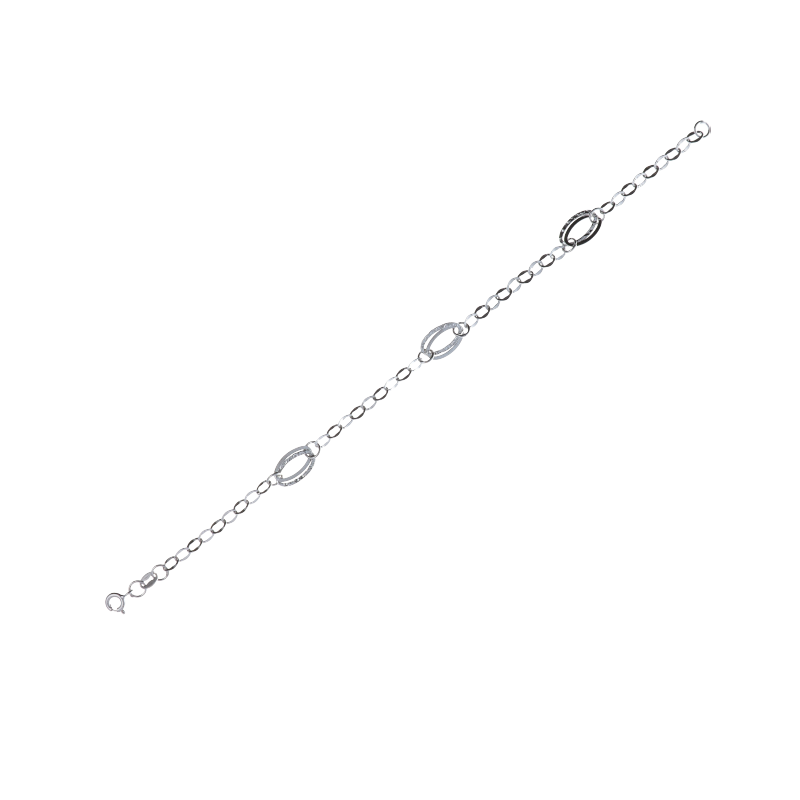 Bracciale a catena donna Damiata Gioielli in oro bianco 328/102/5