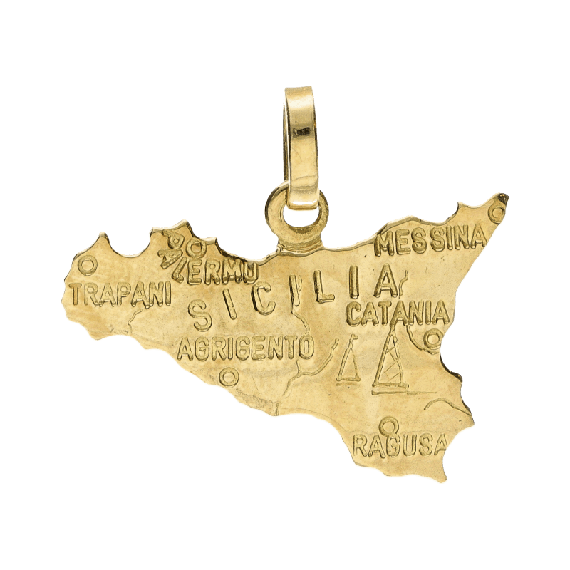 Ciondolo Sicilia unisex Damiata Gioielli in oro giallo 328/102/6