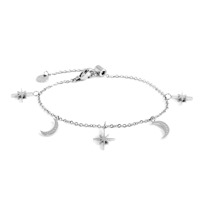 Bracciale donna Marlù Vision in acciaio e cristalli bianchi 33BR0010