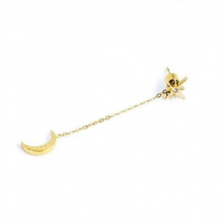 Monorecchino pendente donna Marlù in acciaio dorato 33OR0011G