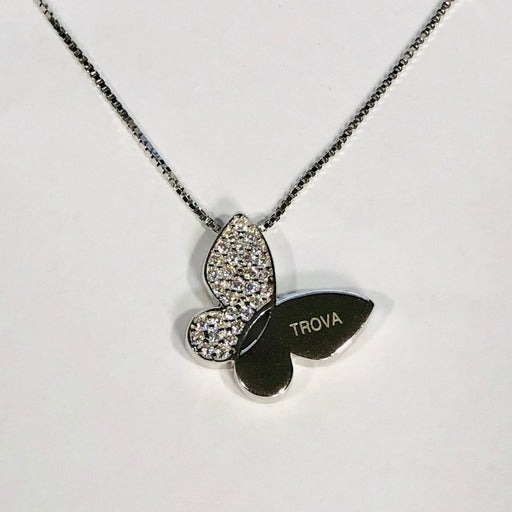 Collana farfalla donna Trova Gioielli in argento e zirconi 3532-B